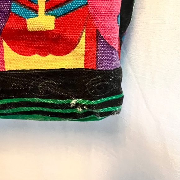 Laurel Burch multicolored Cats & Stripe Canvas Shoulder Tote Bag - Picture 3 of 10